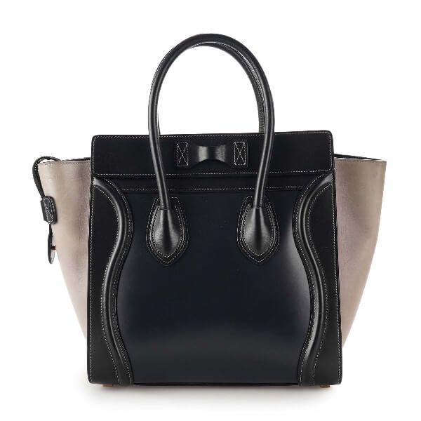 Celine - Black / Navy / Etoupe Leather Small Luggage Bag 